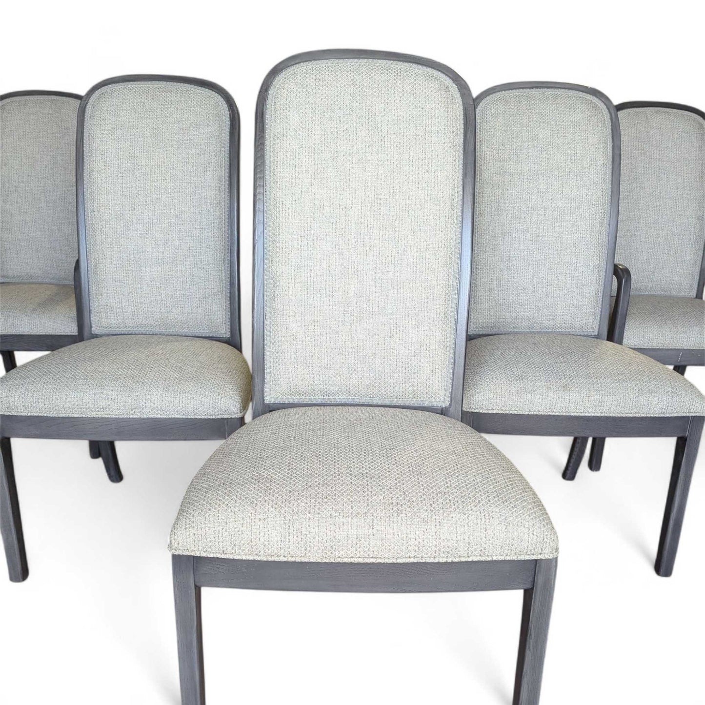 Set of six dining chairs