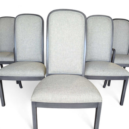 Set of six dining chairs