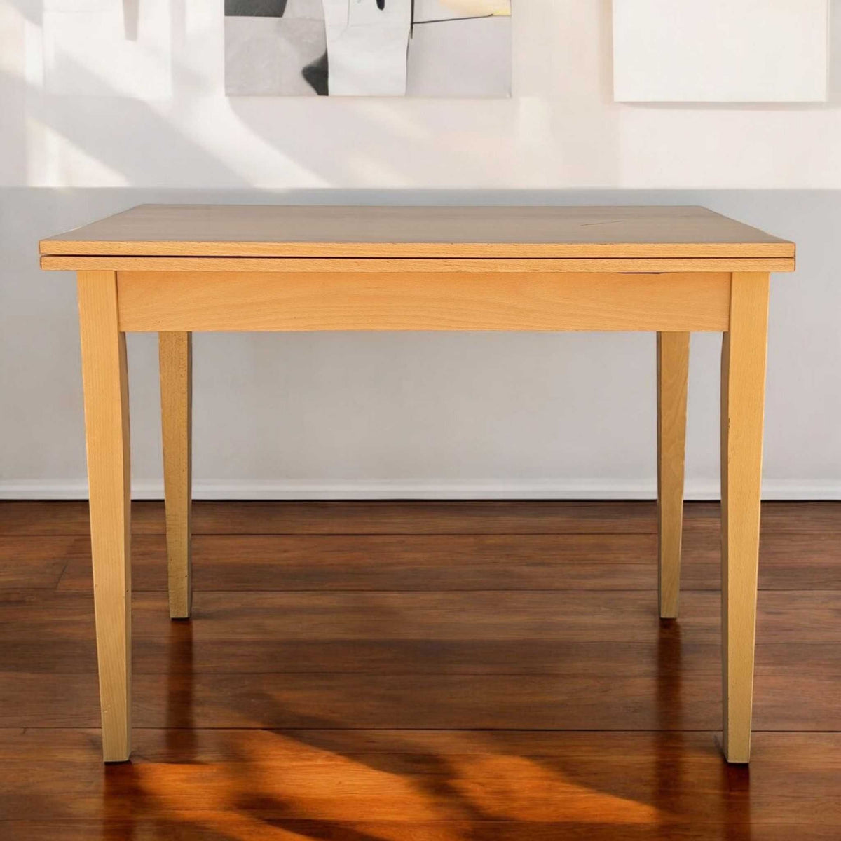 Romanian Mid-Century Beech Flip-Top Extendable Dining Table — view 19 of 25