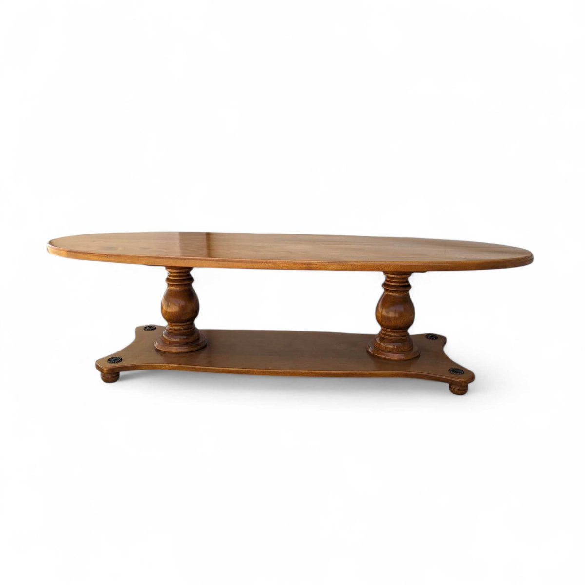 Vintage Solid Maple Surfboard Coffee Table with Sculptural Base — view 20 of 23