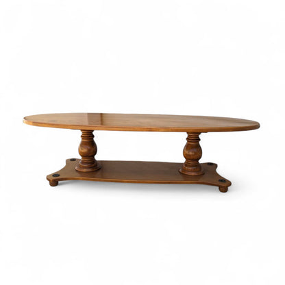 Vintage Solid Maple Surfboard Coffee Table with Sculptural Base — view 20 of 23