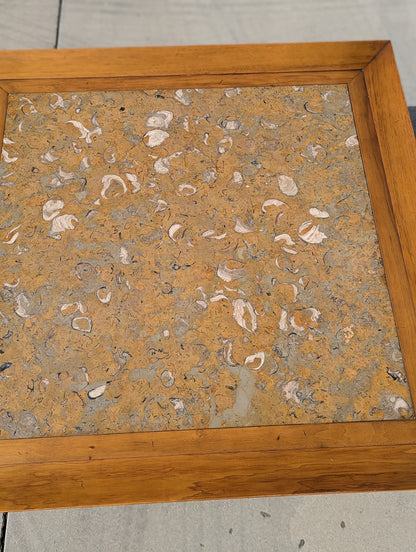 Tomlinson Sophisticate Model 315 Fossil Marble and Pecan Coffee Table, 1960s — view 17 [CBV1 XPt4TMj2MJm2ZocWWjEv 17 aefc09b7-d07e-4e83-b156-256fd67690cd.jpeg]