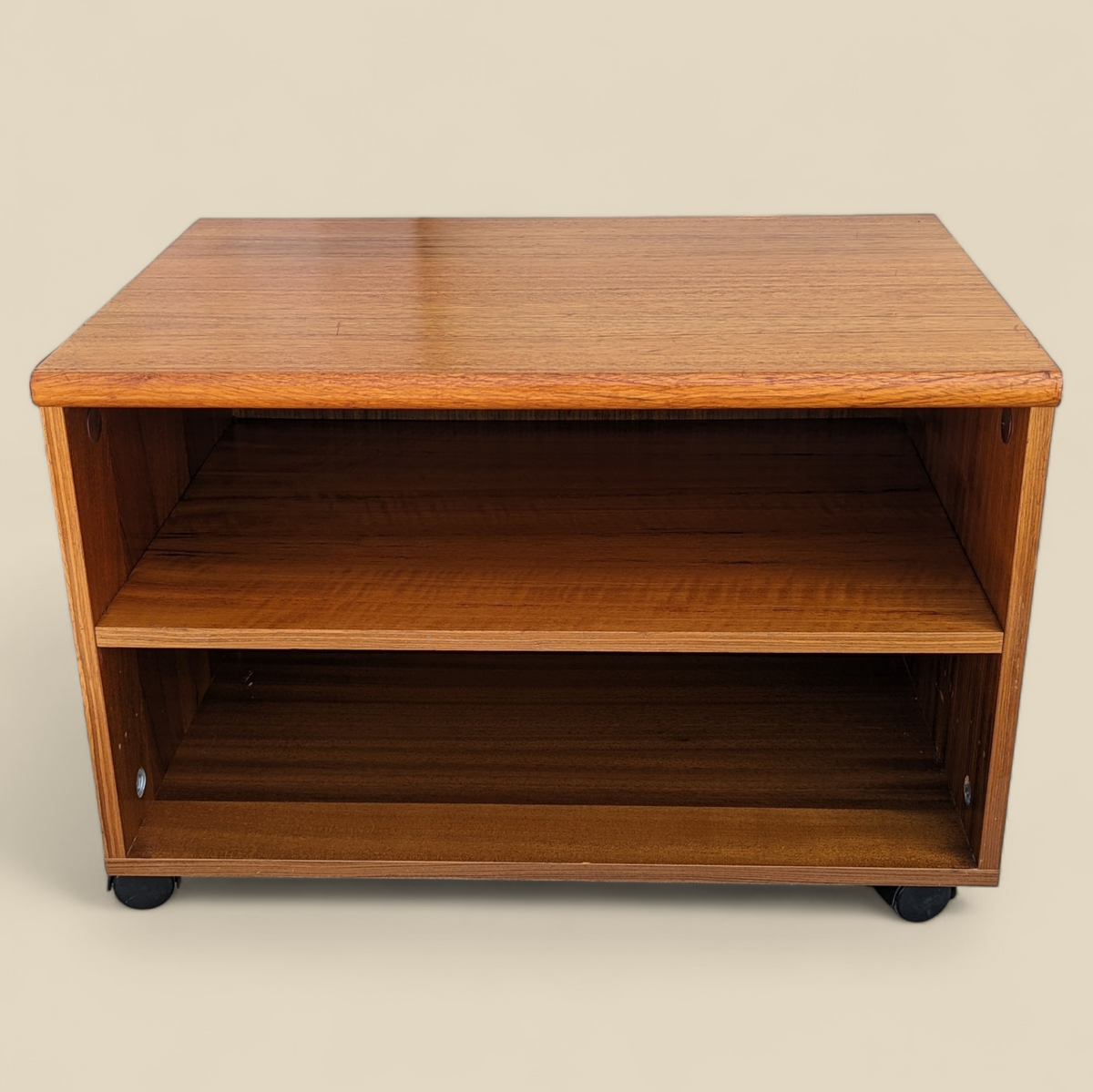 Mid-Century Teak Rolling Storage Cabinet or End Table — view 4 of 15