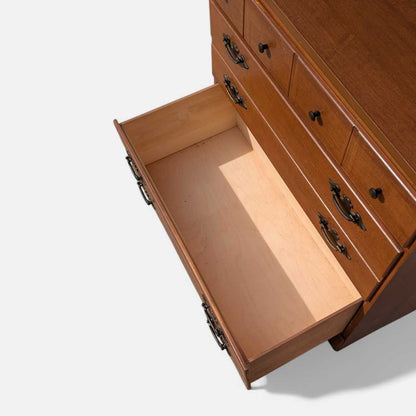 1960s Khoury Furniture Solid Wood Hutch Cabinet with Drawers — view 9 of 22