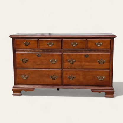 Vintage Stanley Furniture Six-Drawer Wood Lowboy Dresser — view 4 [CBV1 lOsjRhI4ZrDK2Y5waA25 04 b50afe97-11f7-4071-9e59-f35c3a675b68.jpeg]