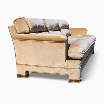 Vintage Sofa by Drexel Heritage, Postmodern, 80s, Velvet, Hollywood Regency, Couch, Mid Century