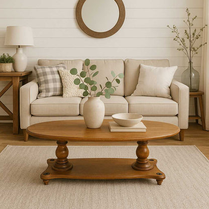 Vintage Solid Maple Surfboard Coffee Table with Sculptural Base — view 1 of 23