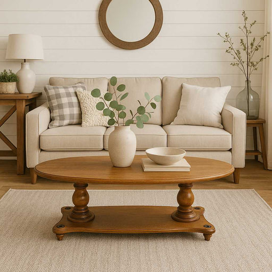 Vintage Solid Maple Surfboard Coffee Table with Sculptural Base — view 1 of 23