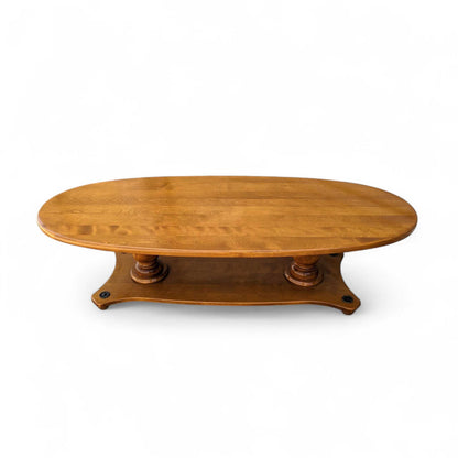 Vintage Solid Maple Surfboard Coffee Table with Sculptural Base — view 22 of 23