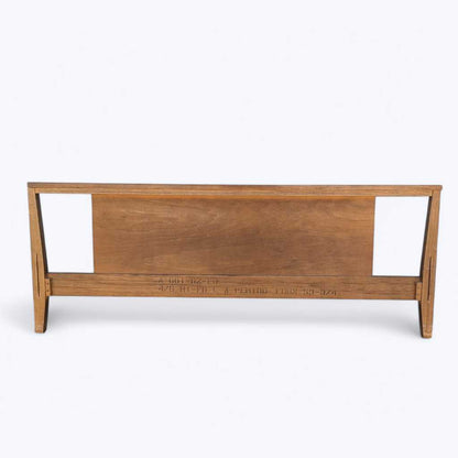 Vintage Full-Size Walnut Headboard and Footboard — view 6 of 24