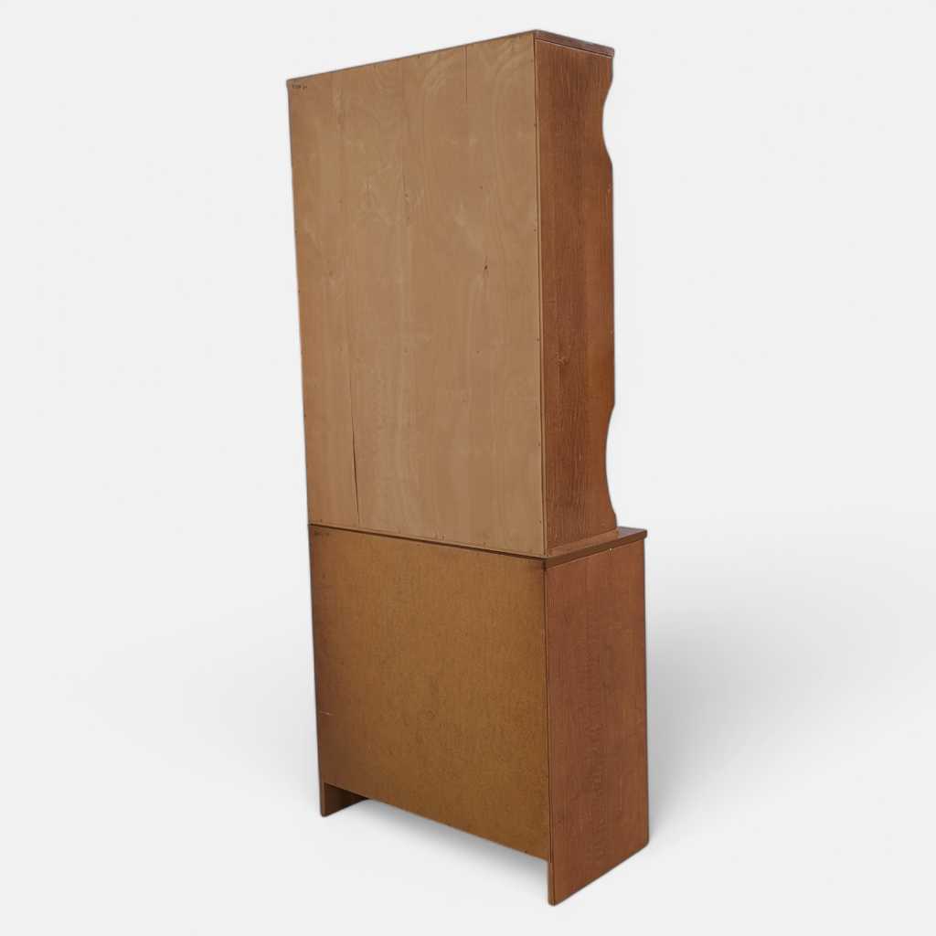 1960s Khoury Furniture Solid Wood Hutch Cabinet with Drawers — view 4 of 22
