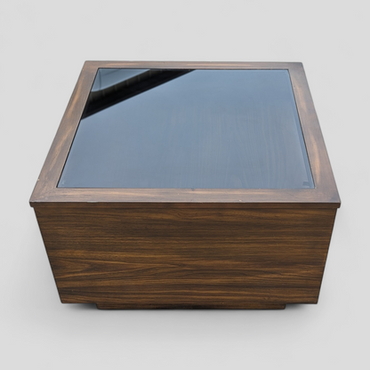 Vintage Coffee Table, Smoked Glass Top