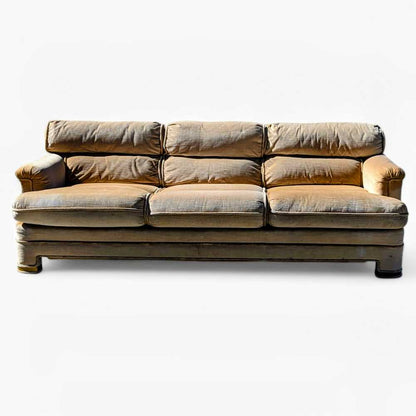 Vintage Sofa by Drexel Heritage, Postmodern, 80s, Velvet, Hollywood Regency, Couch, Mid Century
