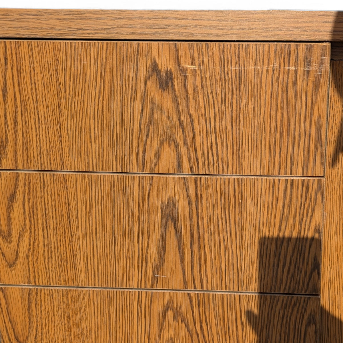 Mid-Century Faux-Oak Laminate Credenza and Sideboard — view 15