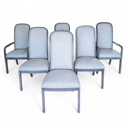 Set of six dining chairs