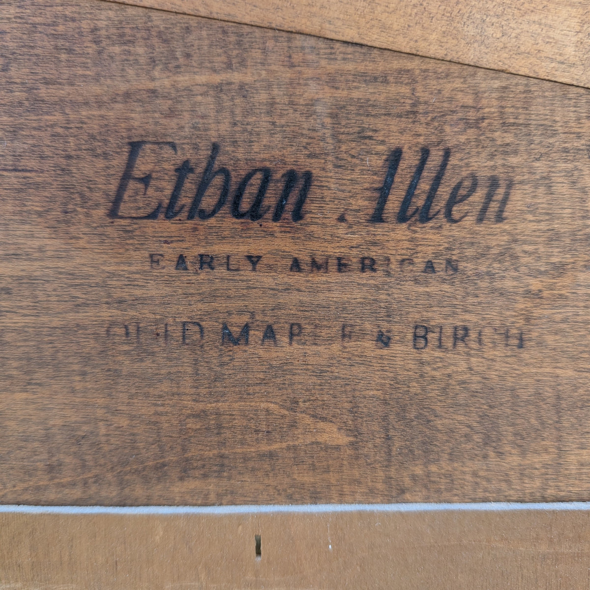 Ethan Allen Early American Solid Maple and Birch Nine-Drawer Dresser with Mirror — view 9 of 23