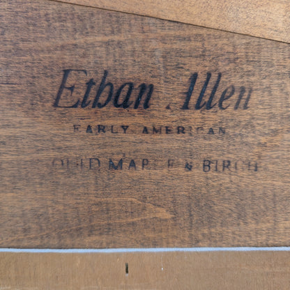 Ethan Allen Early American Solid Maple and Birch Nine-Drawer Dresser with Mirror — view 9 of 23