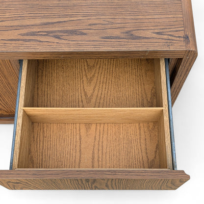 Mid-Century Faux-Oak Laminate Credenza and Sideboard — view 13