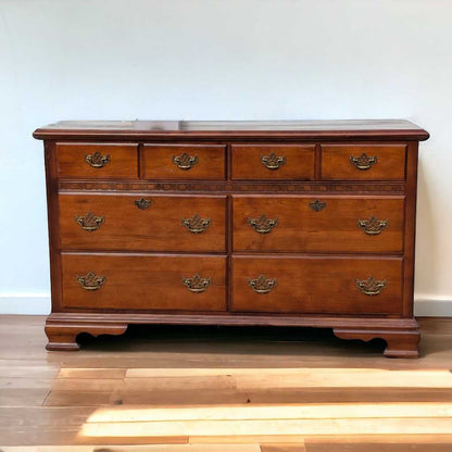 Vintage Stanley Furniture Six-Drawer Wood Lowboy Dresser — view 2 [CBV1 lOsjRhI4ZrDK2Y5waA25 02 ce93081e-3a6f-4ed7-a84b-501c9fb49c5b.jpeg]