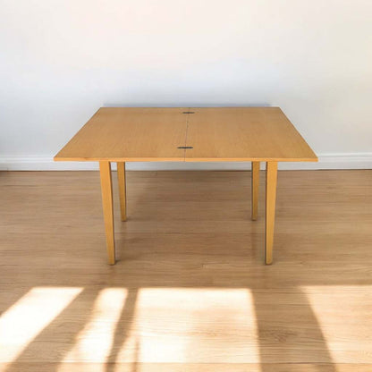 Romanian Mid-Century Beech Flip-Top Extendable Dining Table — view 1 of 25