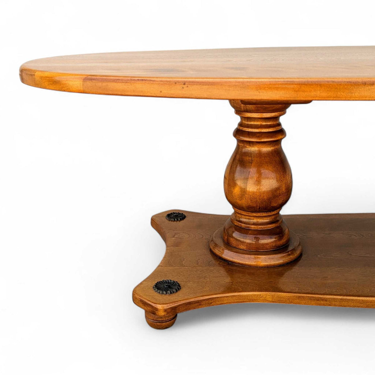 Vintage Solid Maple Surfboard Coffee Table with Sculptural Base — view 13 of 23