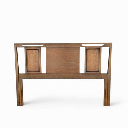 Vintage Full-Size Walnut Headboard and Footboard — view 12 of 24
