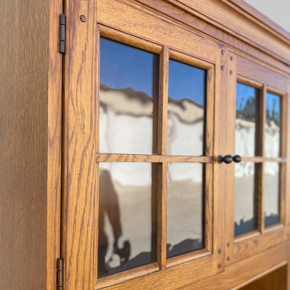 American Oak Executive Office Cabinet by Hooker Furniture with Built-In Power Panel, 1990s