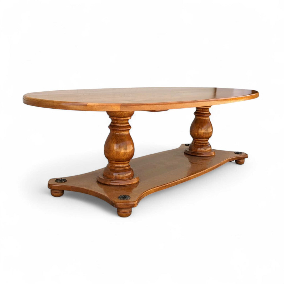 Vintage Solid Maple Surfboard Coffee Table with Sculptural Base — view 16 of 23
