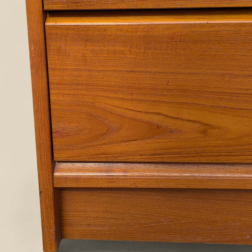 1960s Danish Modern Teak Five-Drawer Tallboy Dresser, Made in Denmark — view 13 [CBV1 IM0AA28QR54VCuTLu50N 13 df9bfa81-55a8-4379-ad4d-326cf4088c82.jpeg]