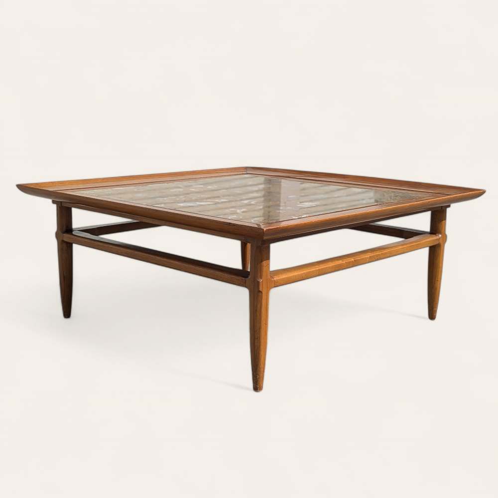 Tomlinson Sophisticate Model 315 Fossil Marble and Pecan Coffee Table, 1960s — view 4 [CBV1 XPt4TMj2MJm2ZocWWjEv 04 e0aee319-07d6-4247-a013-18a8cf45ba6e.jpeg]