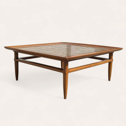 Tomlinson Sophisticate Model 315 Fossil Marble and Pecan Coffee Table, 1960s — view 4 [CBV1 XPt4TMj2MJm2ZocWWjEv 04 e0aee319-07d6-4247-a013-18a8cf45ba6e.jpeg]