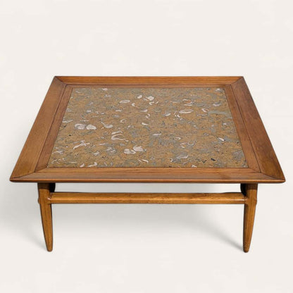 Tomlinson Sophisticate Model 315 Fossil Marble and Pecan Coffee Table, 1960s — view 5 [CBV1 XPt4TMj2MJm2ZocWWjEv 05 e2a6fd58-3a9b-4a22-8ef2-6988729fd315.jpeg]