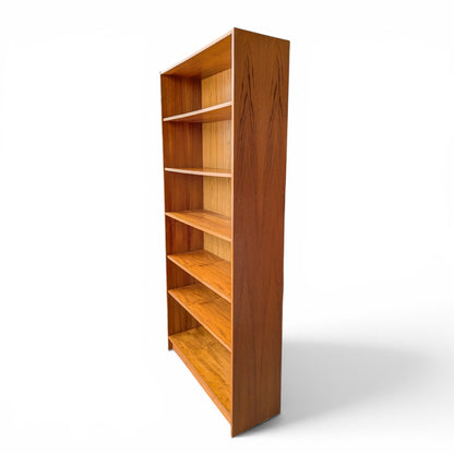 Vintage Teak Bookcase, 5 - Shelves, one cutout at the bottom