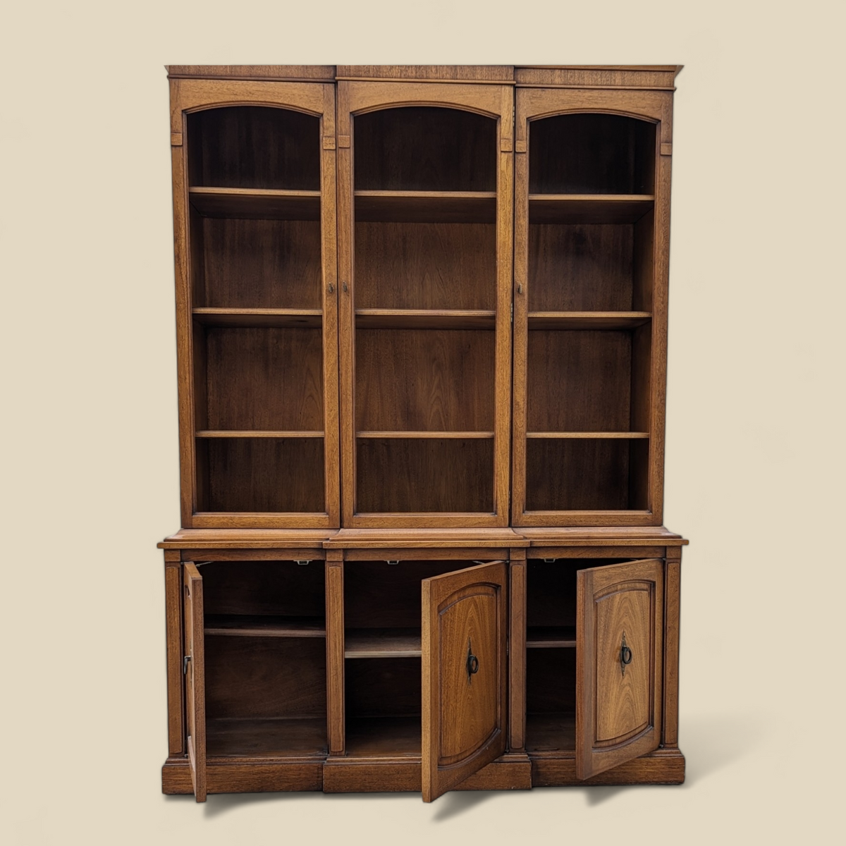 1960s Drexel Triune Mahogany Hutch Cabinet with Arched Display Doors — view 6 [CBMEDIA20260920M rskglv7t9lLQjLyrzomb 06 e3c7aed5-d379-431e-8913-0018bcfb5921.png]