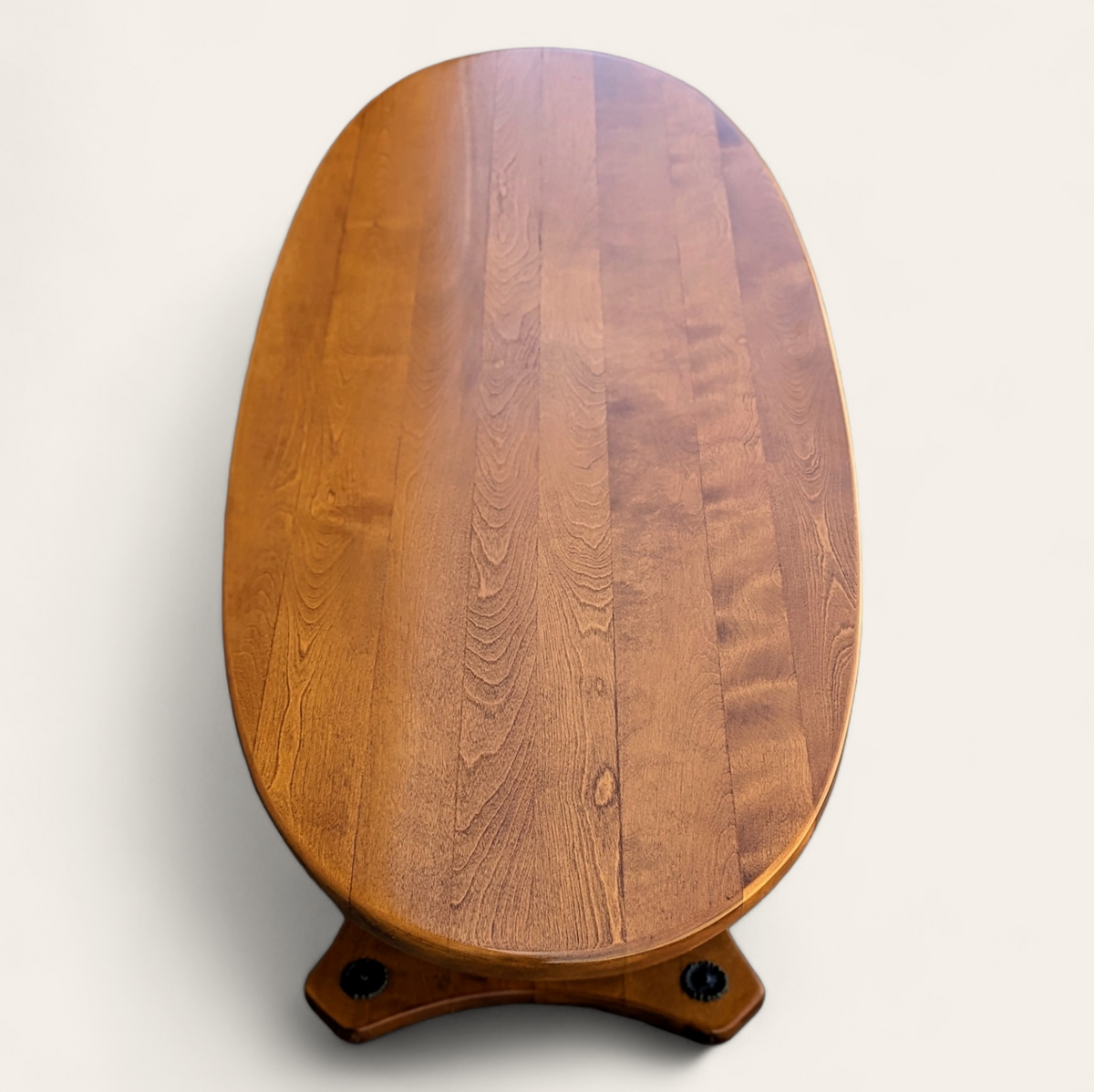 Vintage Solid Maple Surfboard Coffee Table with Sculptural Base — view 4 of 23