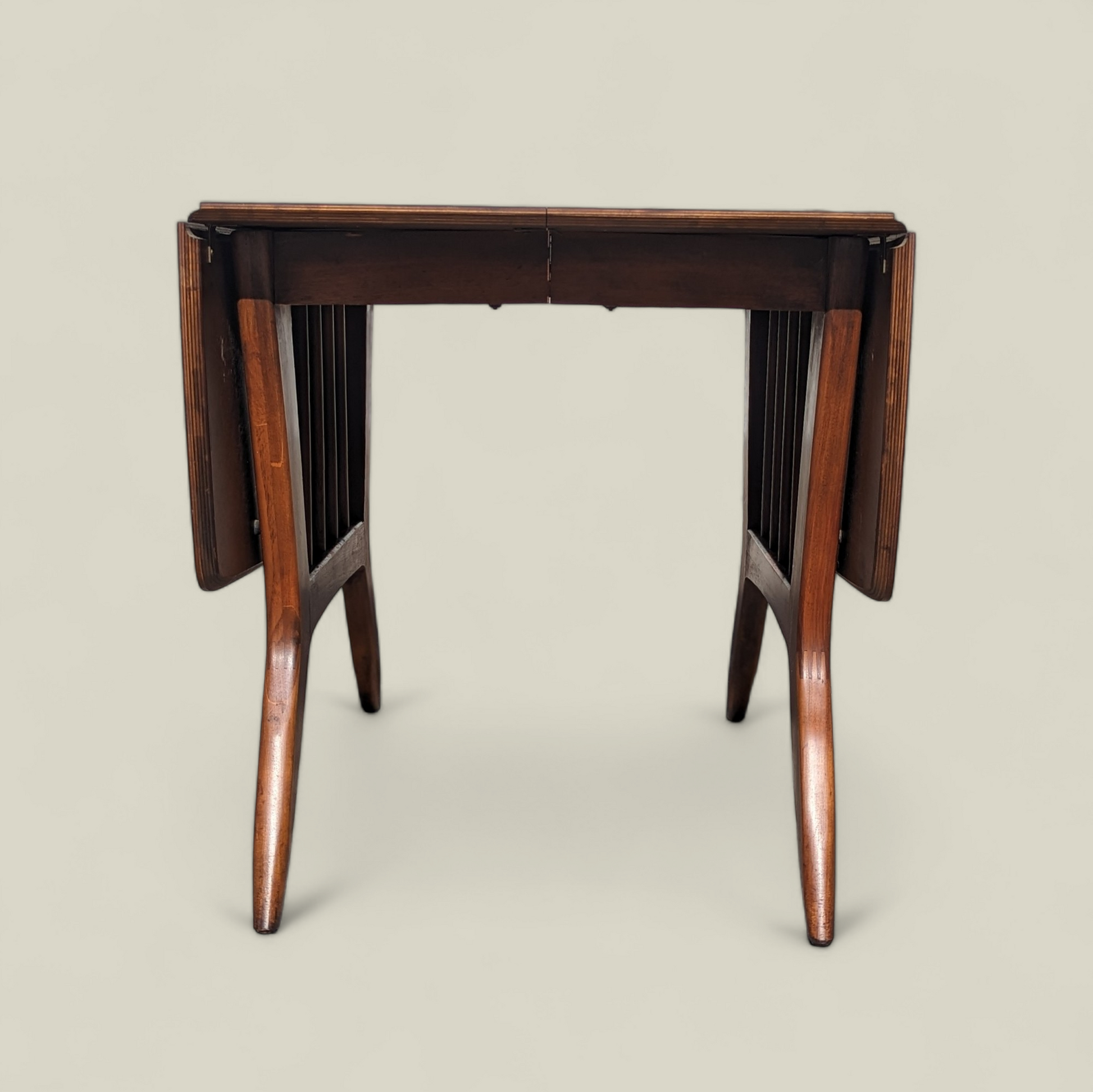 Vintage Dining Set, Drop Leaf Table, Six Chairs, Mid Century, MCM, Laminate, Wood, Unique, Kitchen