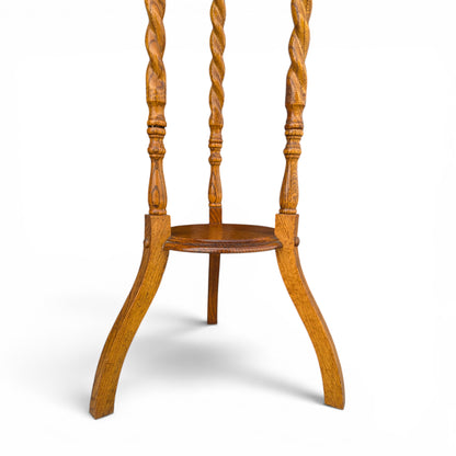 Barley Twist solid oak plant stand