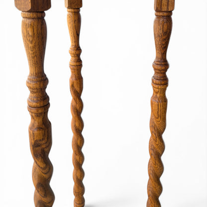 Barley Twist solid oak plant stand