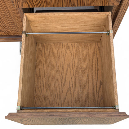 Mid-Century Faux-Oak Laminate Credenza and Sideboard — view 10