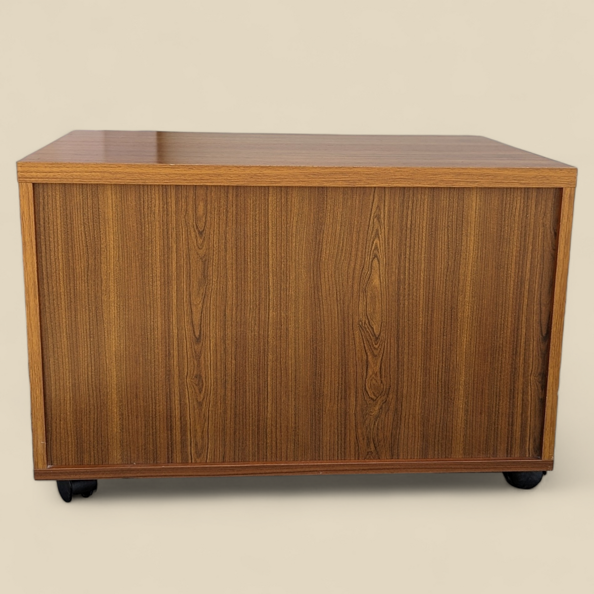 Mid-Century Teak Rolling Storage Cabinet or End Table — view 12 of 15