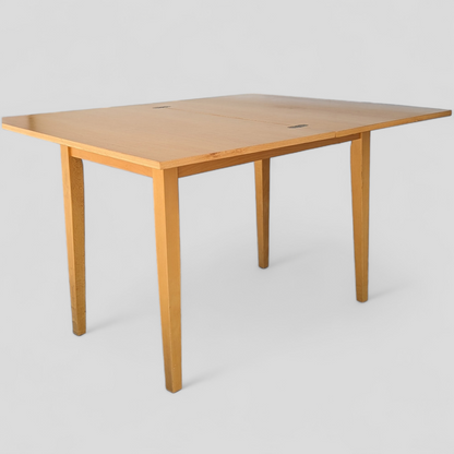 Romanian Mid-Century Beech Flip-Top Extendable Dining Table — view 6 of 25