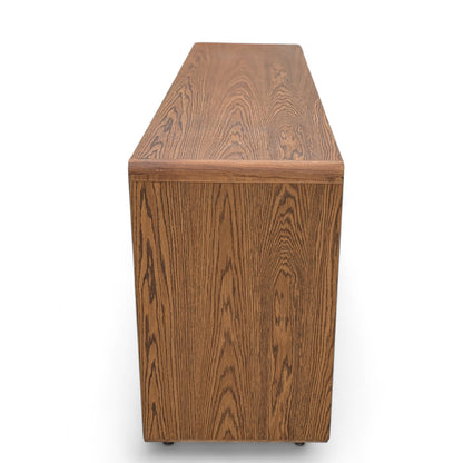 Mid-Century Faux-Oak Laminate Credenza and Sideboard — view 5