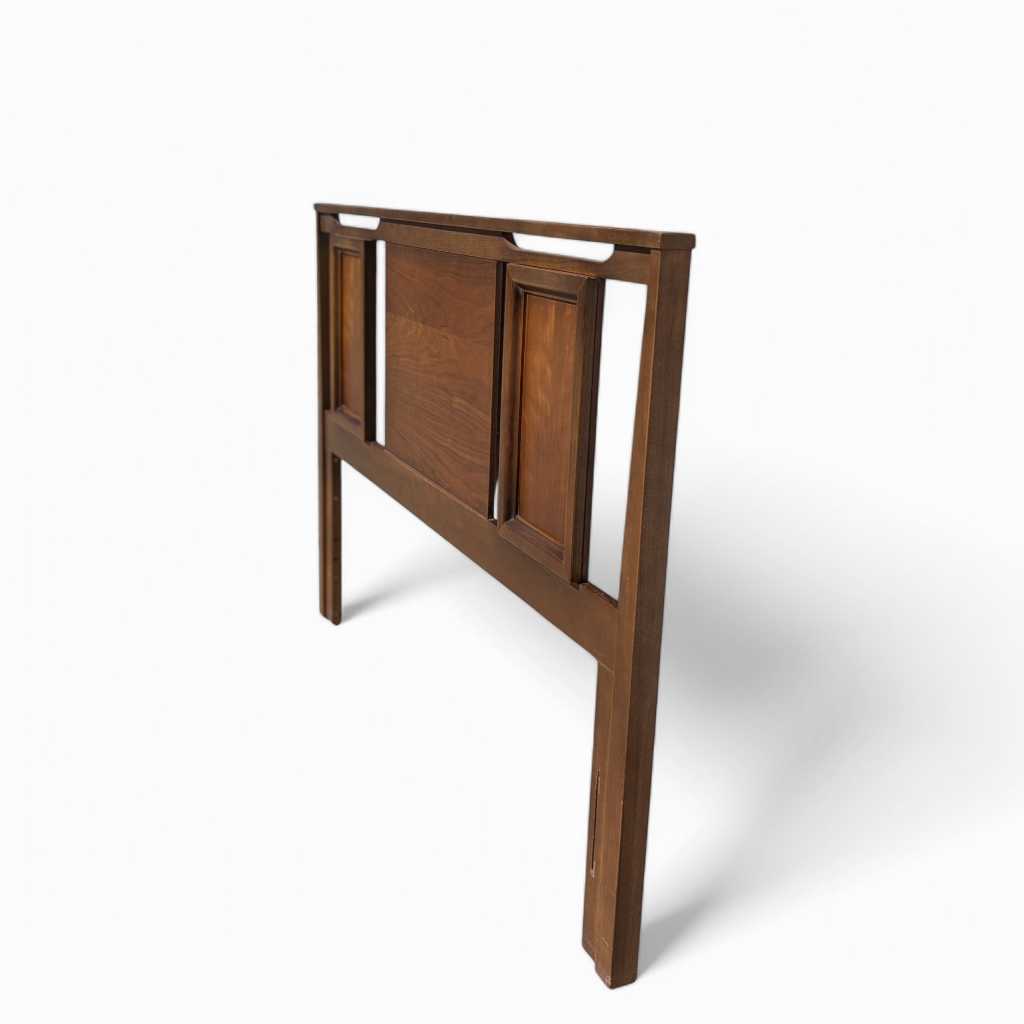 Vintage Full-Size Walnut Headboard and Footboard — view 15 of 24