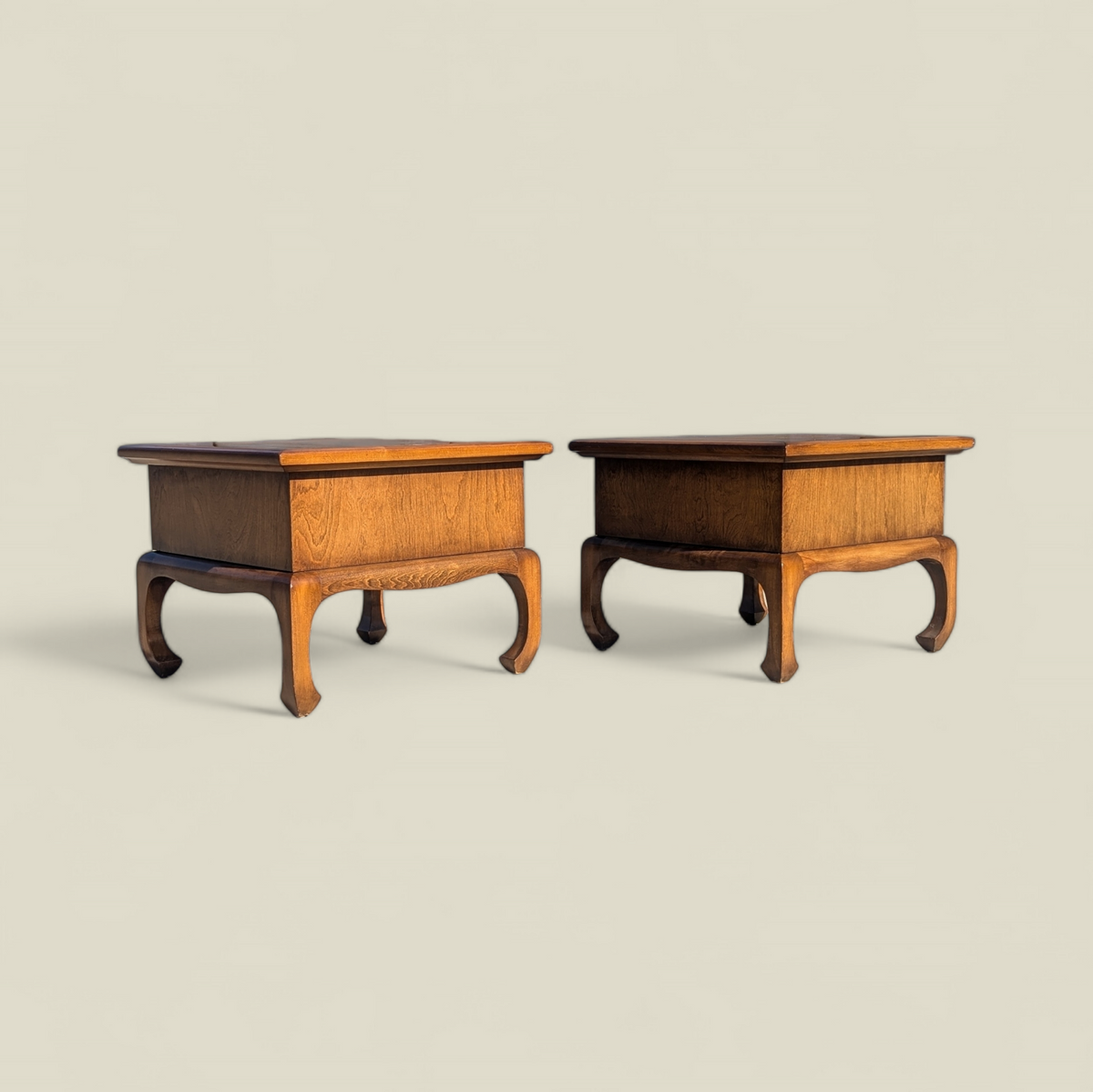 Pair of Mid-Century Solid Wood Chinoiserie Nightstands — view 12 [OusihnhyMfUuC7yNyeXP:12]