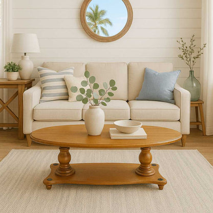 Vintage Solid Maple Surfboard Coffee Table with Sculptural Base — view 7 of 23