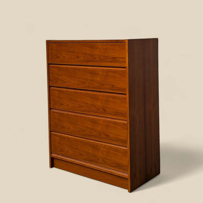1960s Danish Modern Teak Five-Drawer Tallboy Dresser, Made in Denmark — view 6 [CBV1 IM0AA28QR54VCuTLu50N 06 f65dfa87-f860-4b1b-85a6-0d15c21c4be3.jpeg]