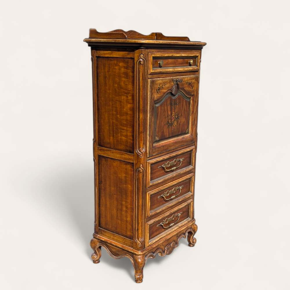 Drexel Heritage Brittany Collection Floral Secretary Desk, 1970s — view 7 [CBV1 iDukBmcZQOlTPxx9Ywdr 07 f6b5ace7-811c-46ea-a230-ce9d8d6cefe9.jpeg]