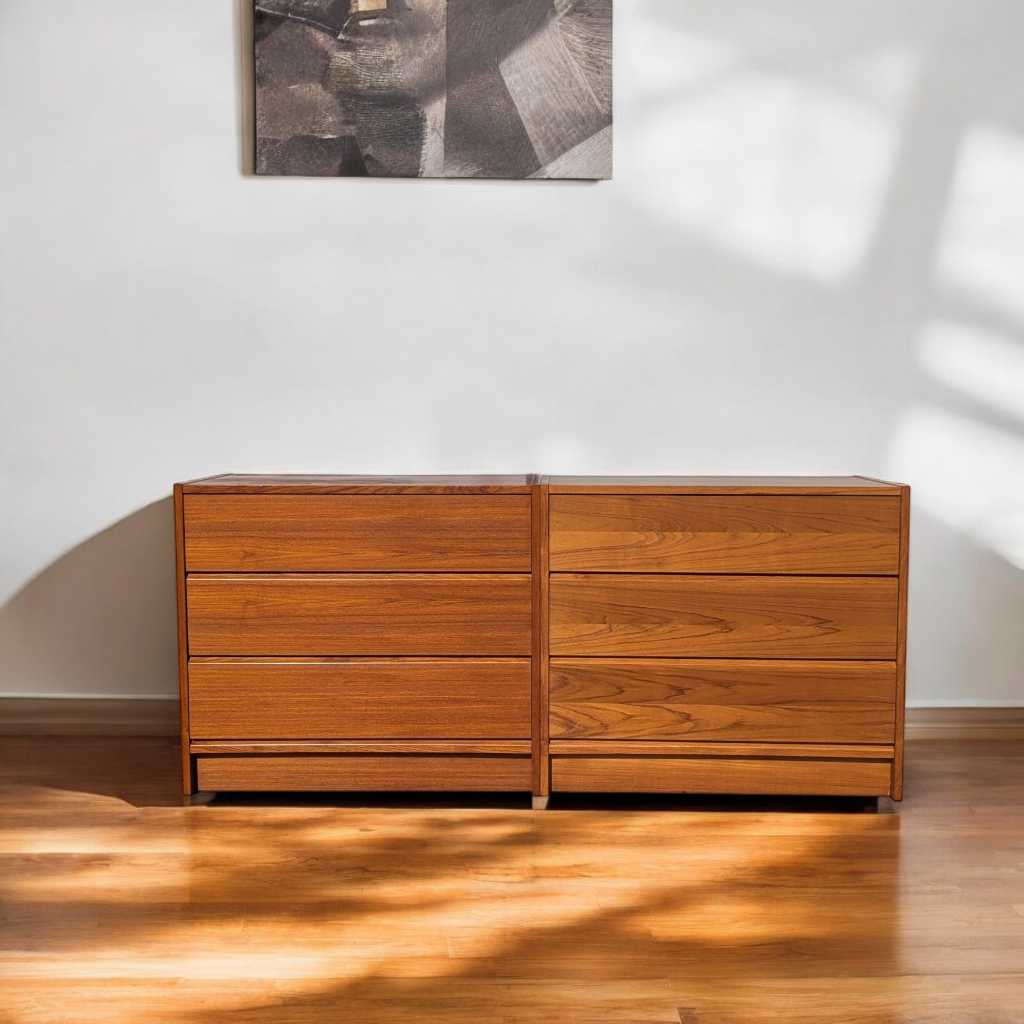 Pair of G Plan Teak Three-Drawer Dressers or Modular Lowboy, 1960s — view 1 [CBV1 5KxRd3jmp2g8NCbU3rQW 01 f7060c26-64fd-4946-95cb-f7a0f6de6c3a.jpeg]