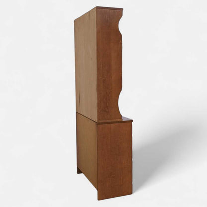 1960s Khoury Furniture Solid Wood Hutch Cabinet with Drawers — view 19 of 22