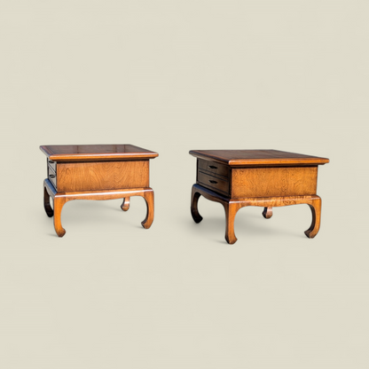 Pair of Mid-Century Solid Wood Chinoiserie Nightstands — view 4 [OusihnhyMfUuC7yNyeXP:4]